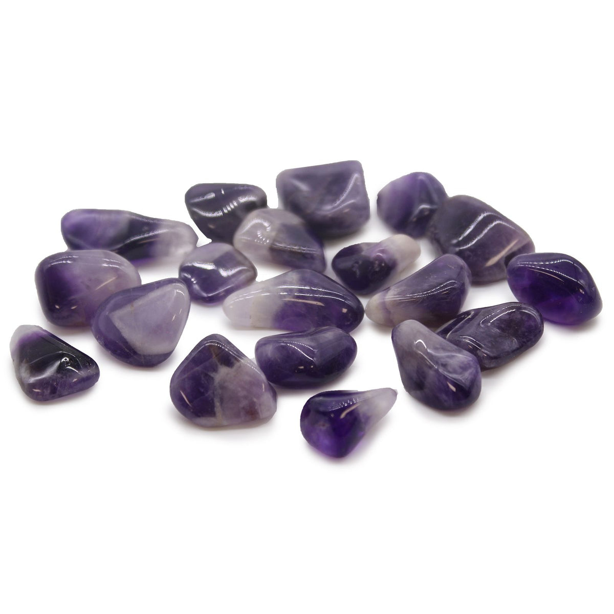 Grade A Banded Amethyst Tumble Stone – Medium Crystal