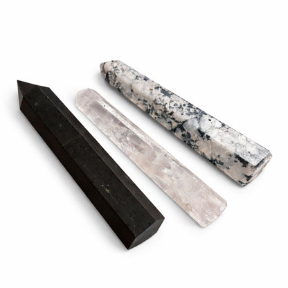 Black Tourmaline Crystal Tower – 17cm Protection Obelisk