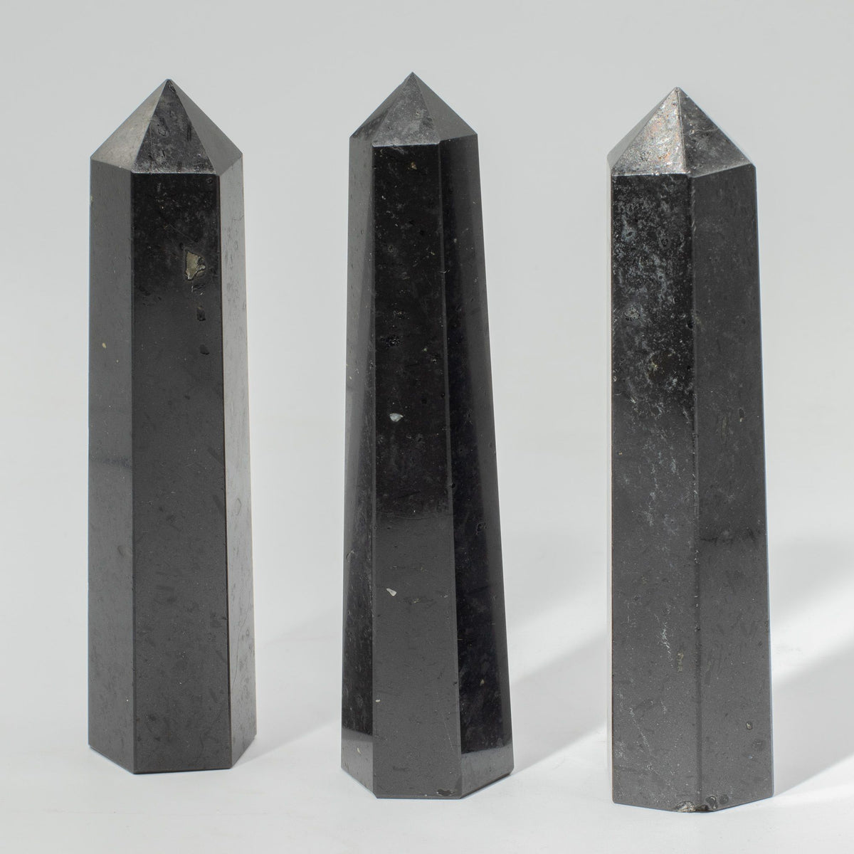 Black Tourmaline Crystal Tower – 17cm Protection Obelisk