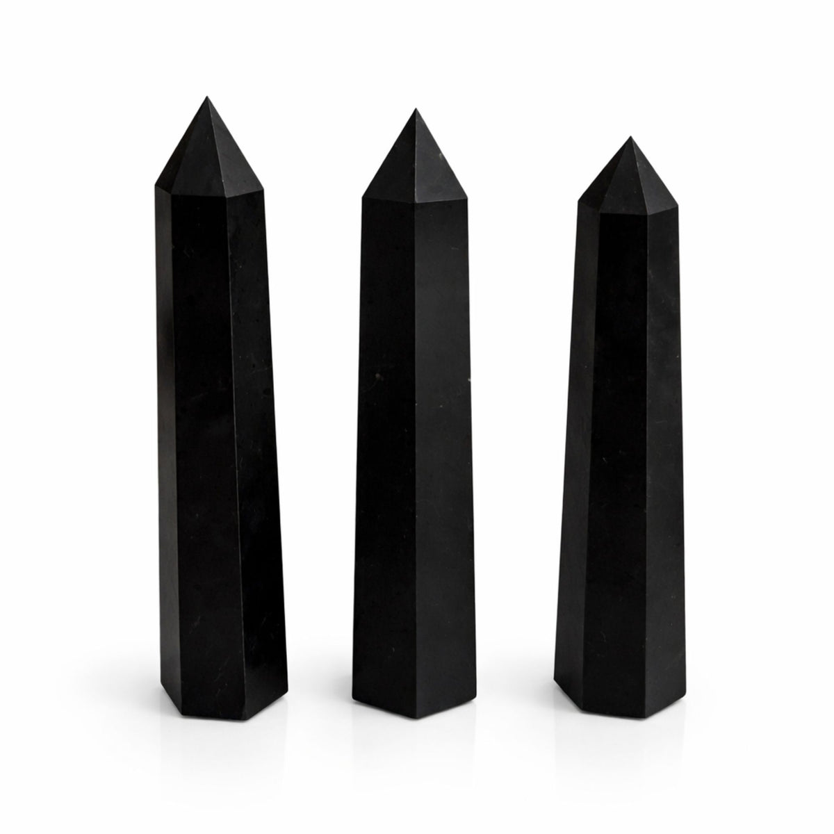 Black Tourmaline Crystal Tower – 17cm Protection Obelisk