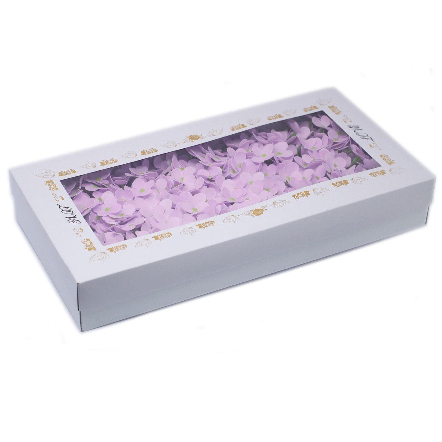 Craft Soap Flowers x10 - Hyacinth Bean - Lavender