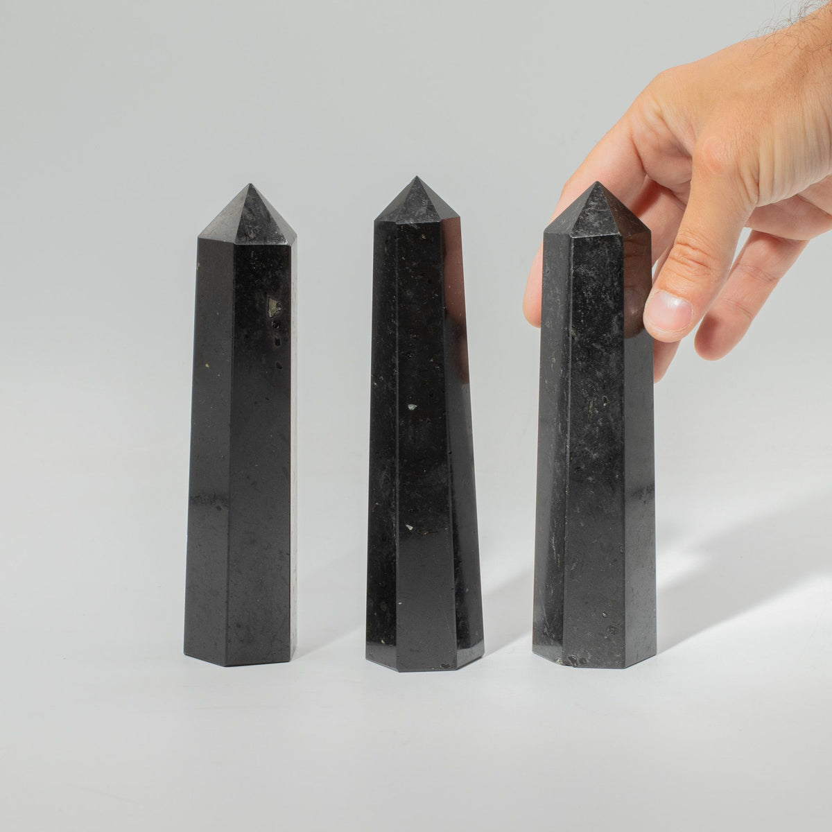 Black Tourmaline Crystal Tower – 17cm Protection Obelisk