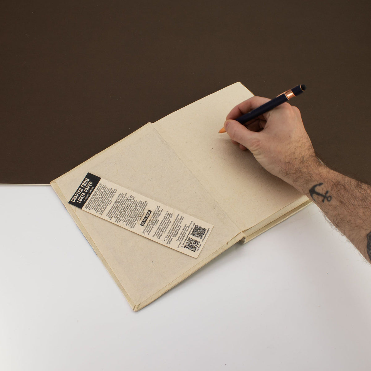A Breath, A Page, A Beginning – Handmade Lokta Notebook