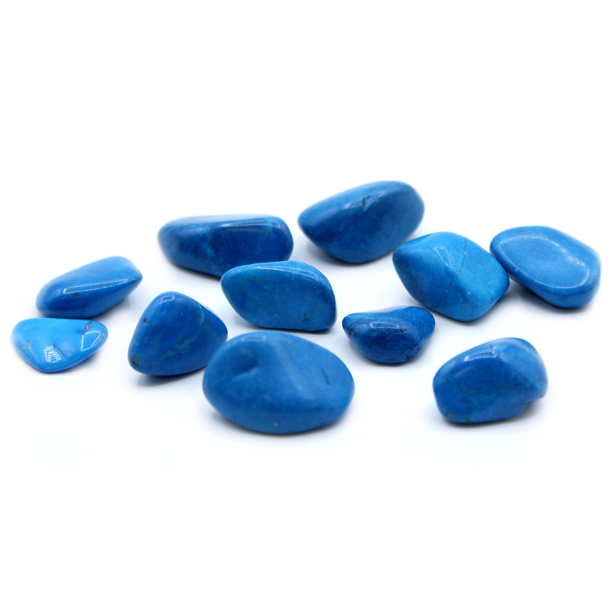 Blue Howlite Tumble Stones – Pack of 24 | Calming Crystal 20–30mm