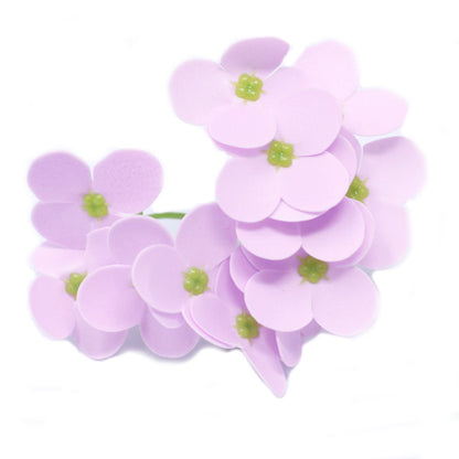 Craft Soap Flowers x10 - Hyacinth Bean - Lavender