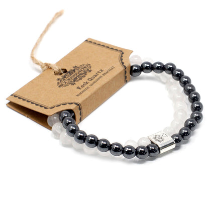 Rock Quartz Magnetic Gemstone Bracelet – Crystal Beaded Bracelet