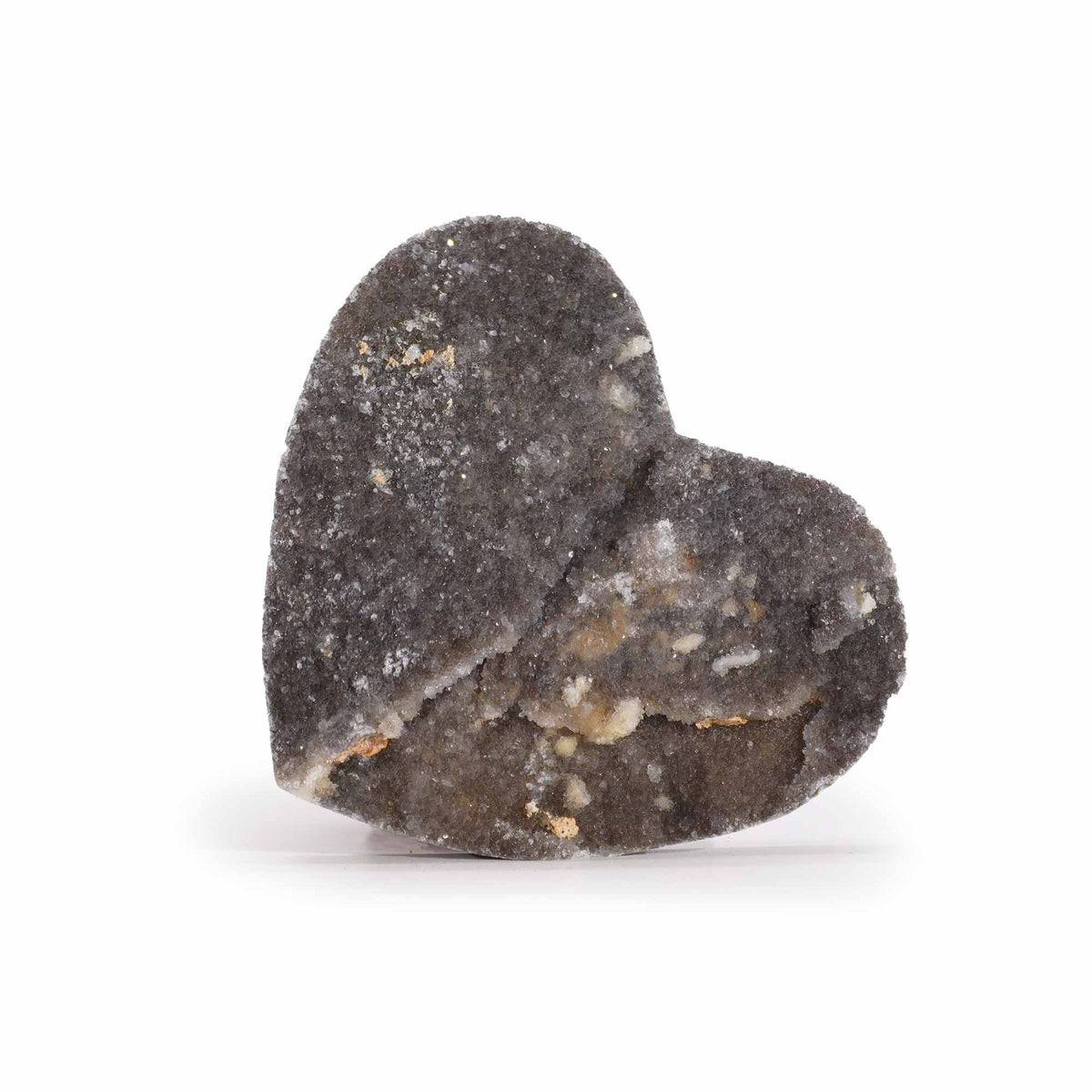 Large Natural Calcite Crystal Heart – 6.5–8.5cm Gemstone Carving
