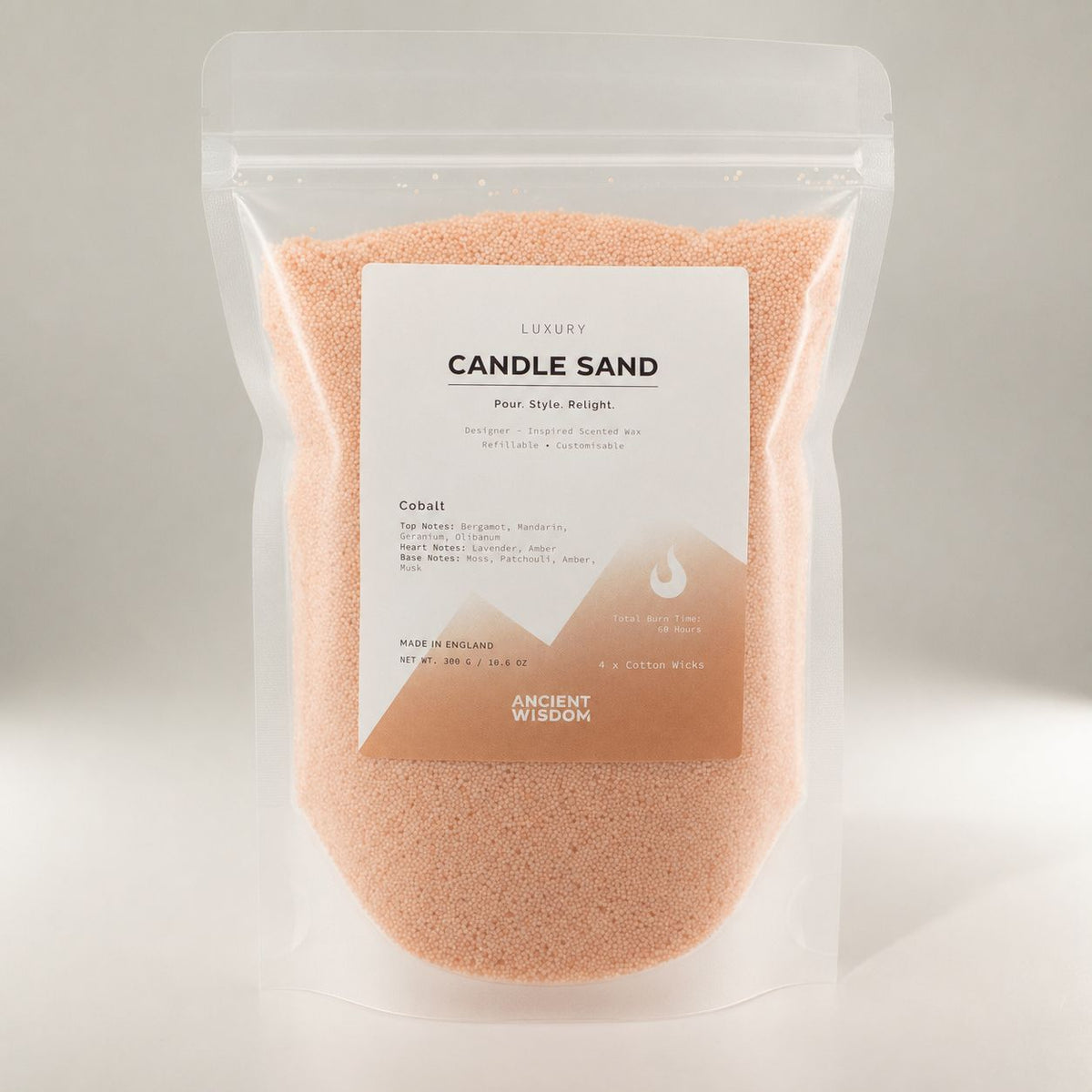Cobalt Scented Candle Sand – Taupe Orange 300g | Sauvage Inspired