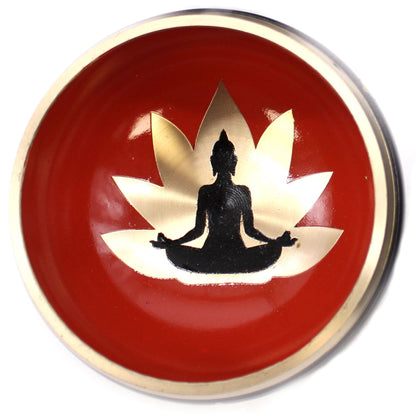 Buddha Singing Bowl Gift Set – Black & Orange 10.7cm