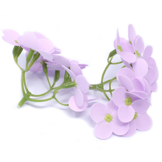 Craft Soap Flowers x10 - Hyacinth Bean - Lavender