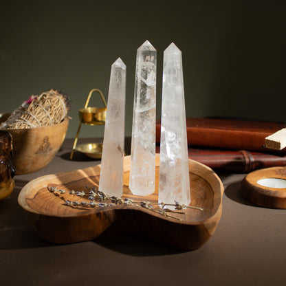Clear Quartz Crystal Tower – Six-Sided Obelisk, 17cm
