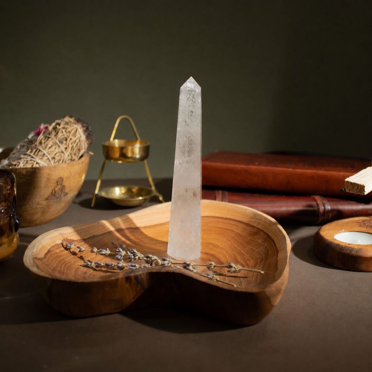 Clear Quartz Crystal Tower – Six-Sided Obelisk, 17cm