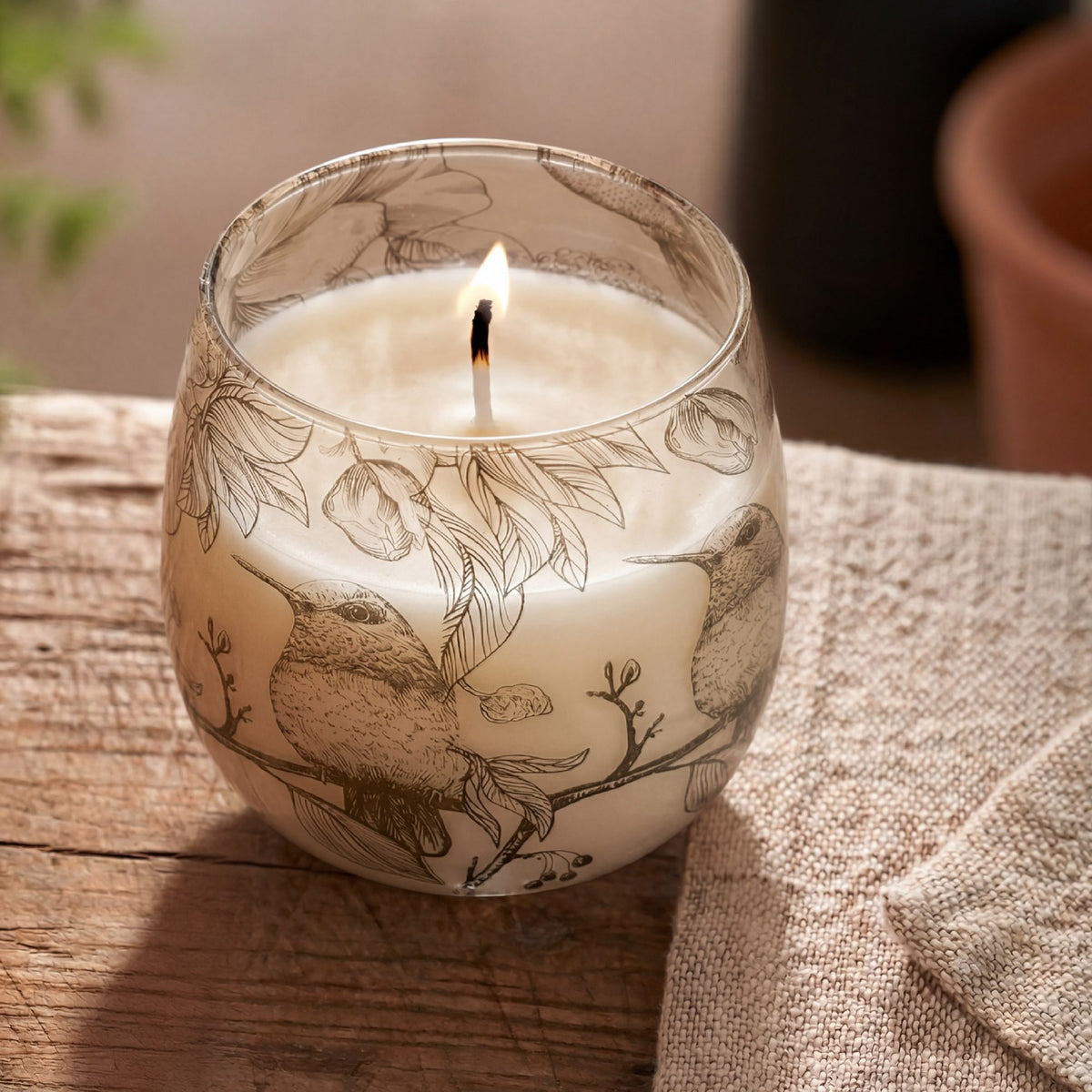 Drawn by Flame – Botanical Glass Jar Candle | 45 Hour Burn