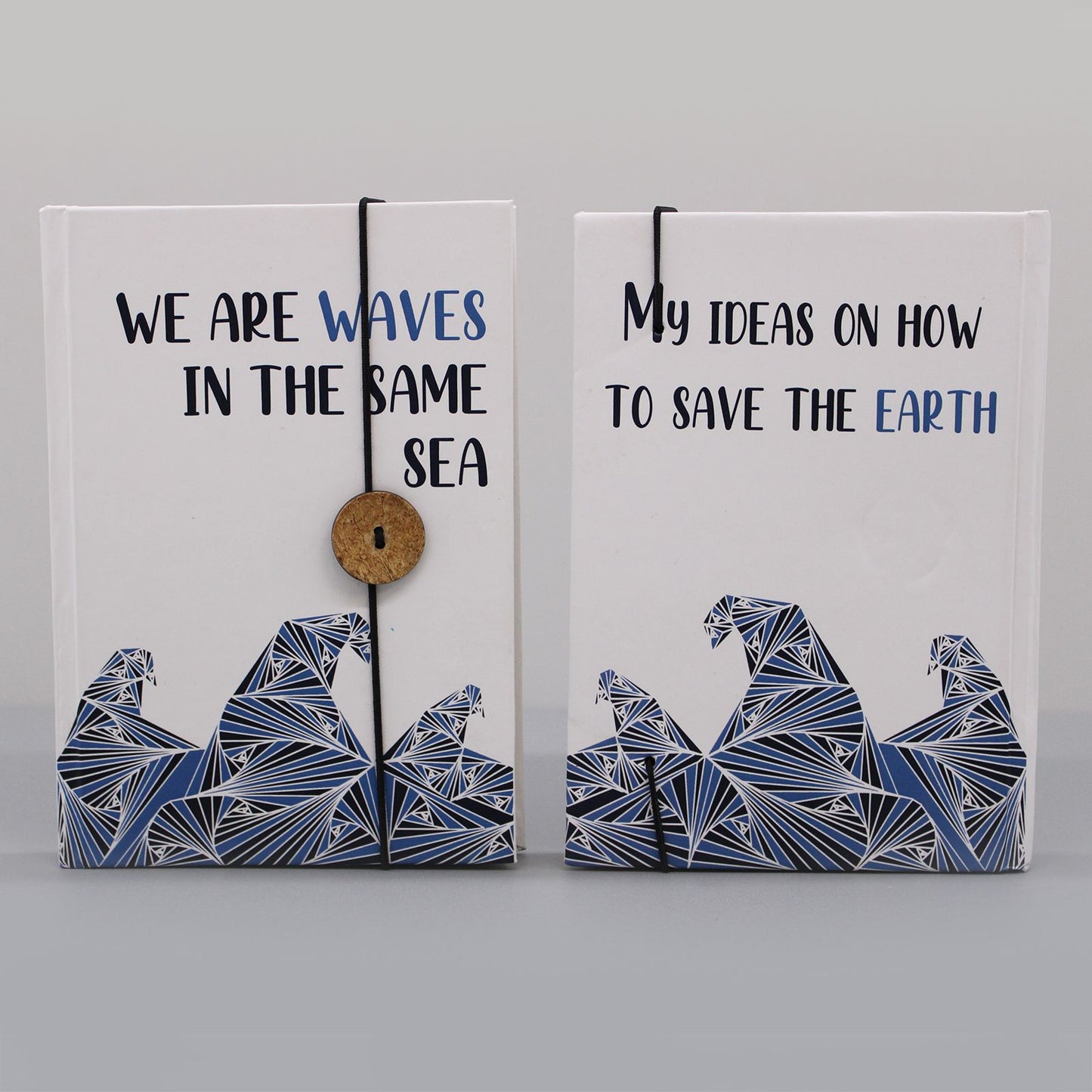 Notebook with strap - Waves in the same sea