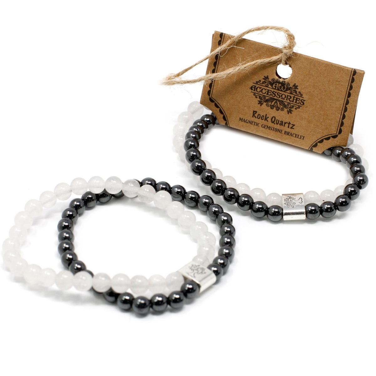 Rock Quartz Magnetic Gemstone Bracelet – Crystal Beaded Bracelet