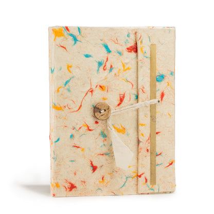 Handmade Lokta Paper Journal – Mixed Colour Cotton Notebook