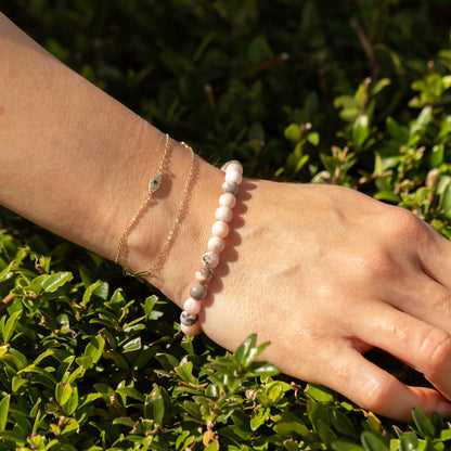 Pink Jasper Crystal Bracelet – 6mm Natural Gemstone Beads