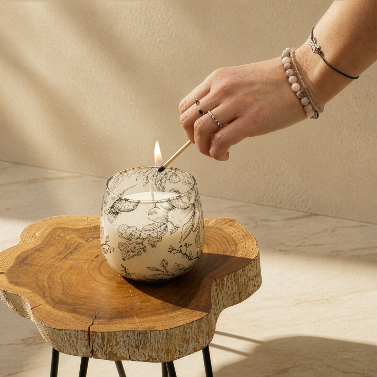 Drawn by Flame – Botanical Glass Jar Candle | 45 Hour Burn