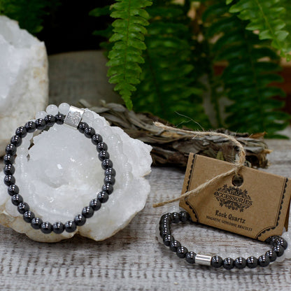 Rock Quartz Magnetic Gemstone Bracelet – Crystal Beaded Bracelet