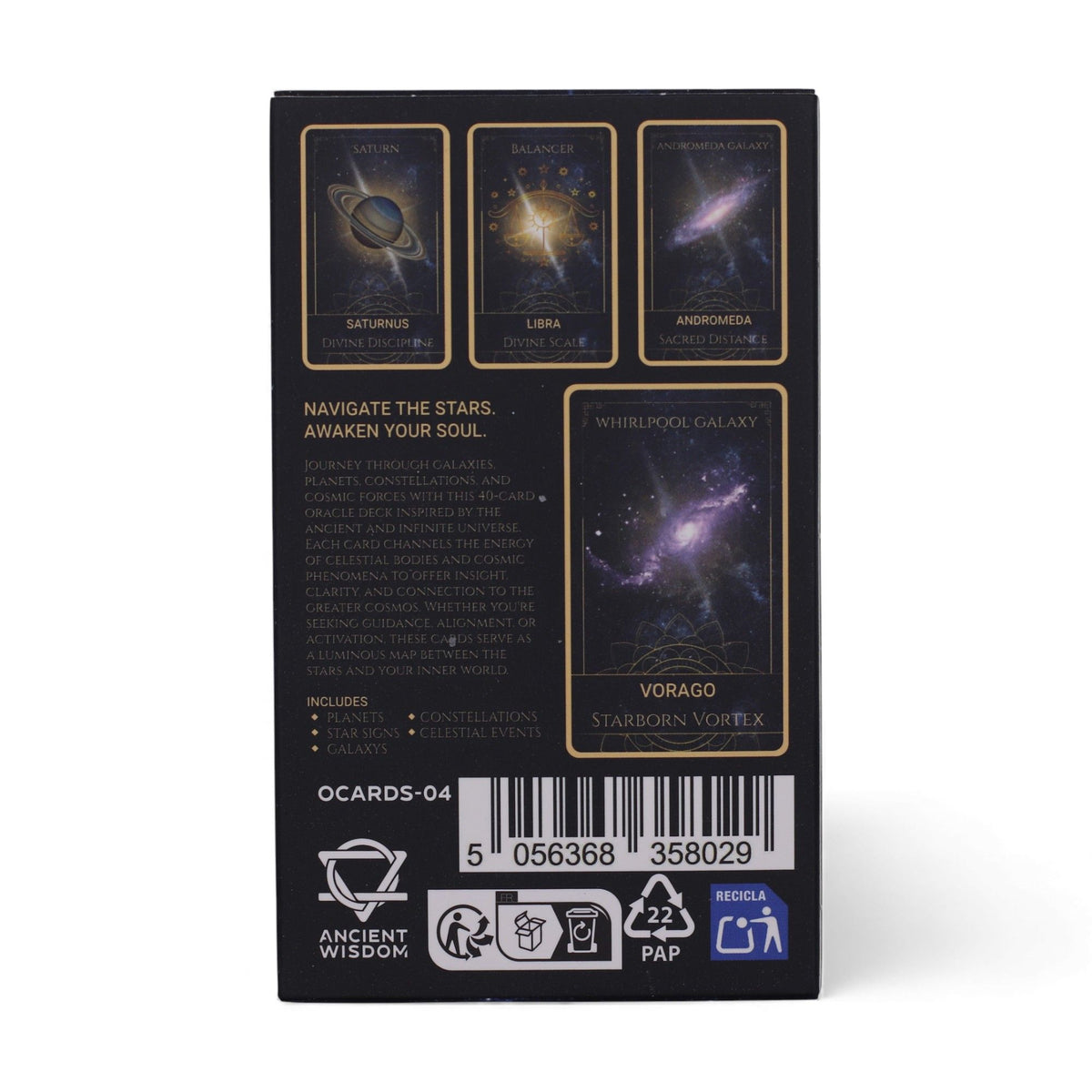 Celestial Energy Atlas Oracle Cards – 40-Card Astrology Deck