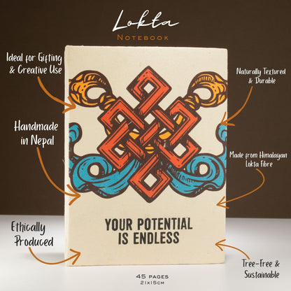 Your Potential Is Endless Lokta Notebook – 21 × 15cm