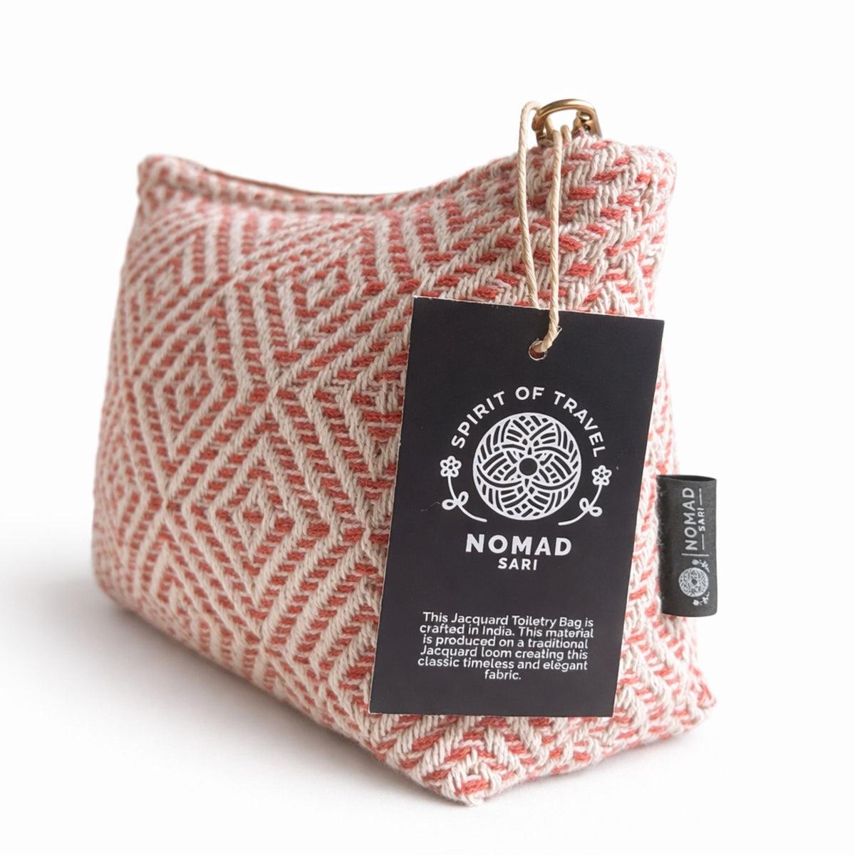 Coral Jacquard Toiletry & Makeup Bag | Nomad Sari