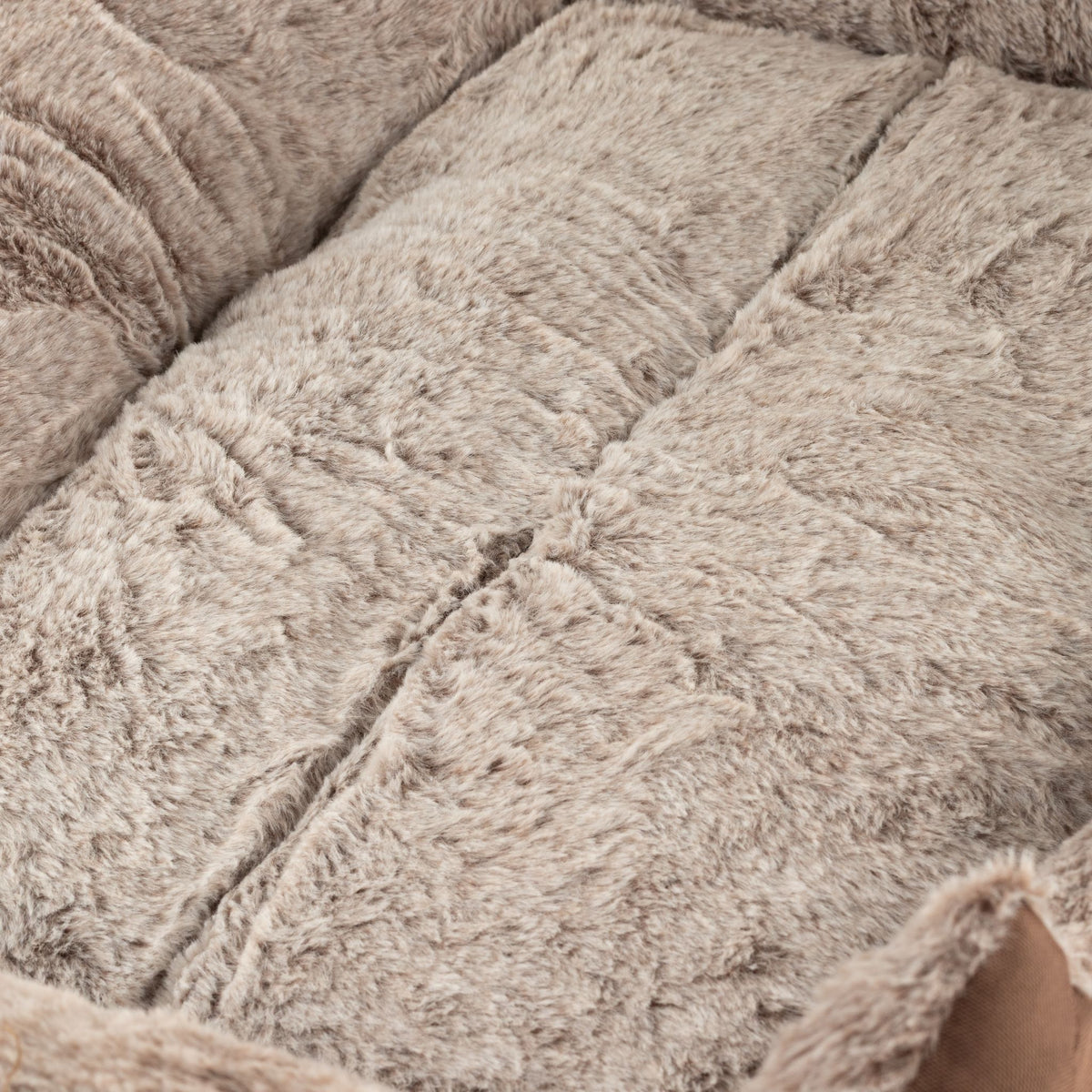 PAW Small Plush Pet Bed – Teddy Brown – 60 × 45 × 17cm