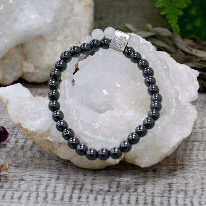 Rock Quartz Magnetic Gemstone Bracelet – Crystal Beaded Bracelet