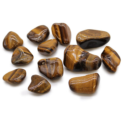 Golden Tiger’s Eye Tumble Stone – Confidence, Courage & Prosperity Crystal