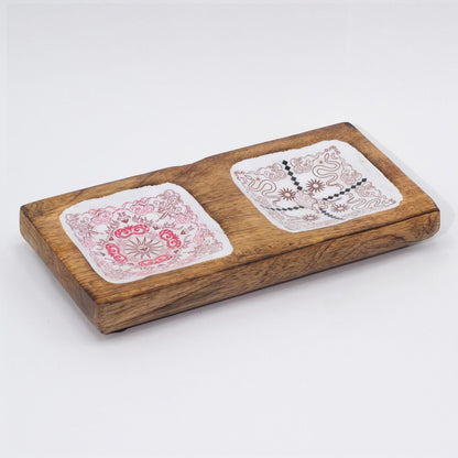 Hop Hare Enameled Double Trinket Tray - Cupid & Lion