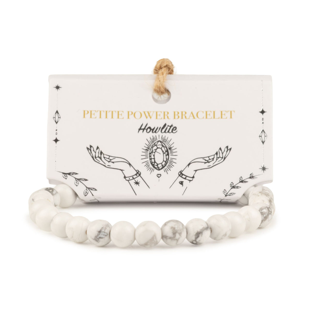 Petite Howlite Crystal Bracelet – 6mm Natural Gemstone Beads