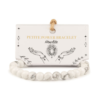 Petite Howlite Crystal Bracelet – 6mm Natural Gemstone Beads