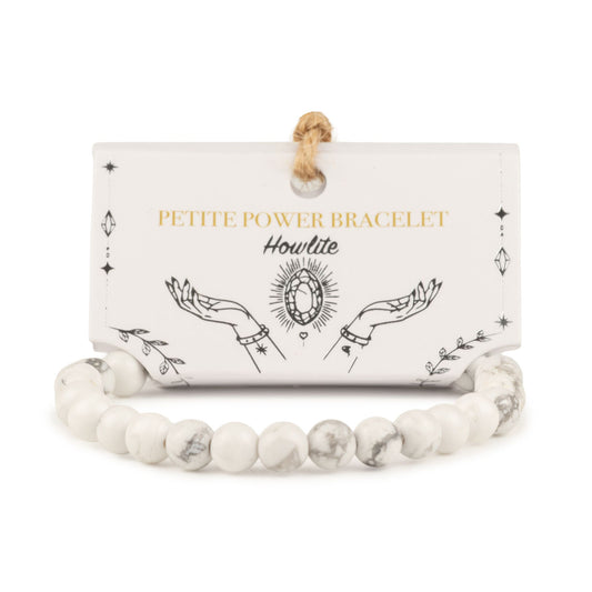 Petite Howlite Crystal Bracelet – 6mm Natural Gemstone Beads