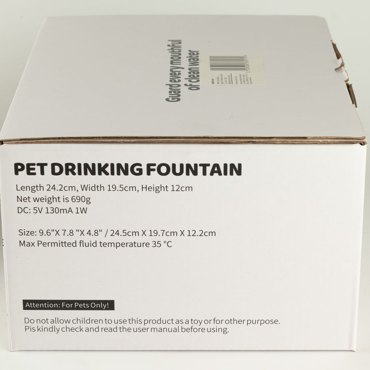 PAW Stainless Steel Cat & Dog Water Fountain – 2.5L USB Electric Pet Fountain