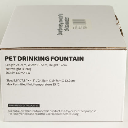 PAW Stainless Steel Cat & Dog Water Fountain – 2.5L USB Electric Pet Fountain