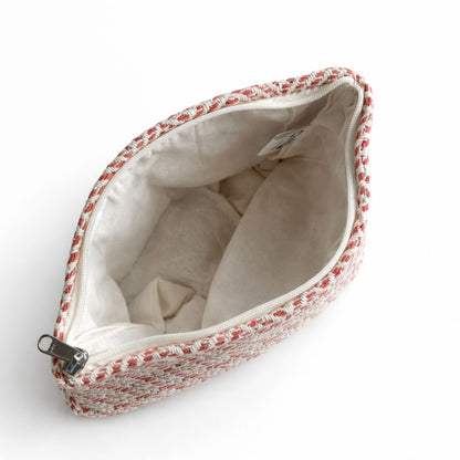 Coral Jacquard Toiletry & Makeup Bag | Nomad Sari