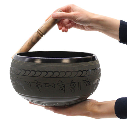 Large Tibetan Singing Bowl – Five Buddha Brass Meditation Bowl 21cm