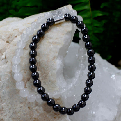 Rock Quartz Magnetic Gemstone Bracelet – Crystal Beaded Bracelet