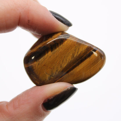 Golden Tiger’s Eye Tumble Stone – Confidence, Courage & Prosperity Crystal