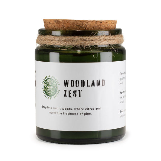 Greenman Woodwick Soy Candle - Woodland Zest