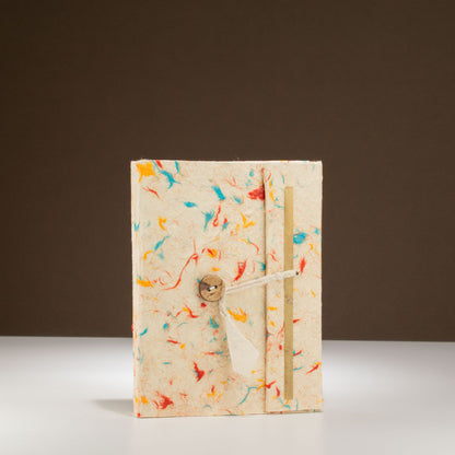Handmade Lokta Paper Journal – Mixed Colour Cotton Notebook