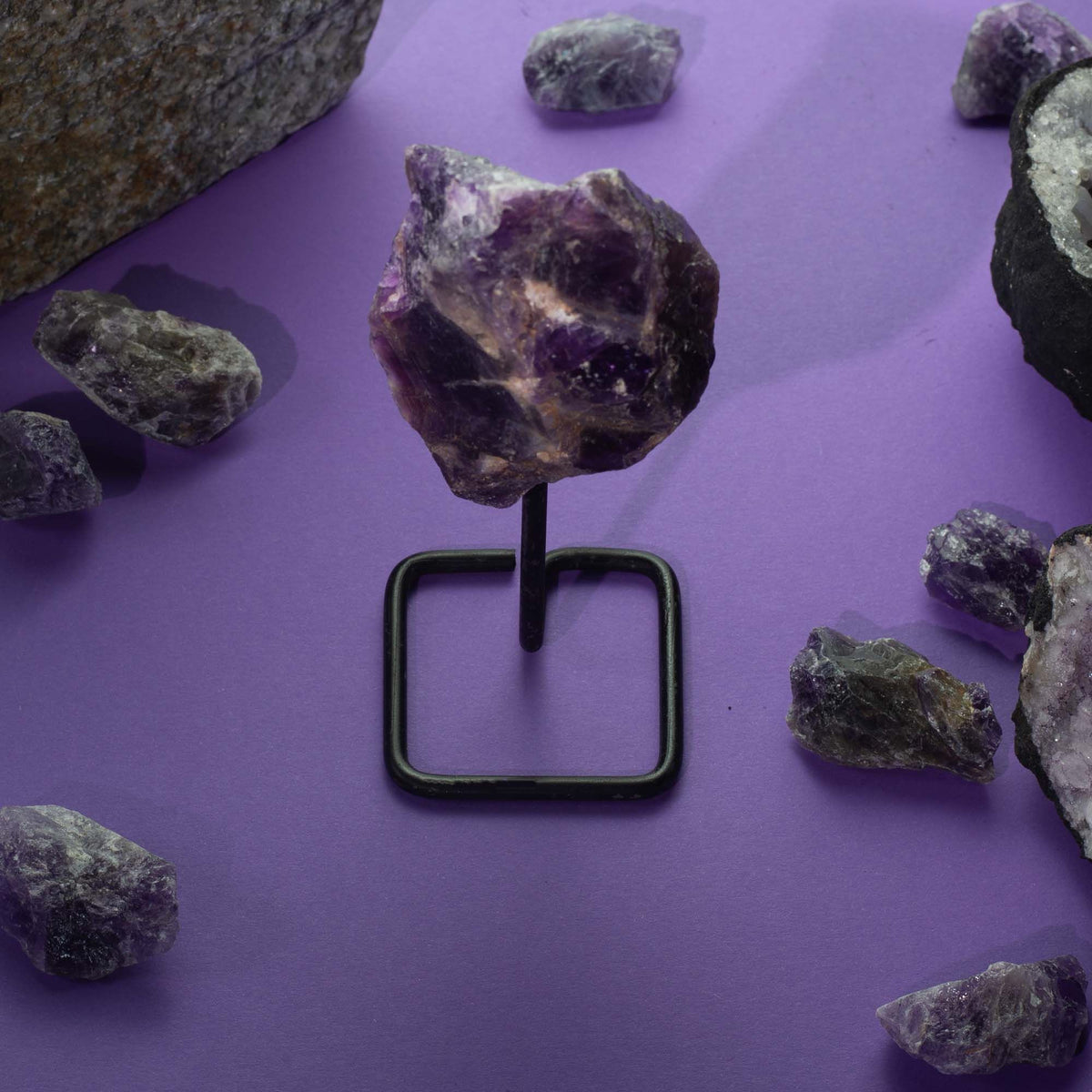 Raw Epidote Crystal on Stand – Natural Mineral Specimen