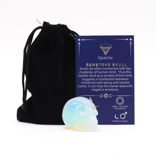 Opalite Crystal Skull – Small Gemstone Skull 40mm