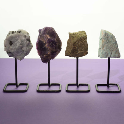 Raw Epidote Crystal on Stand – Natural Mineral Specimen