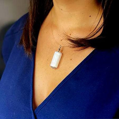 Selenite Obelisk Pendant