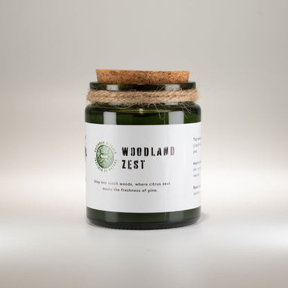 Greenman Woodwick Soy Candle - Woodland Zest