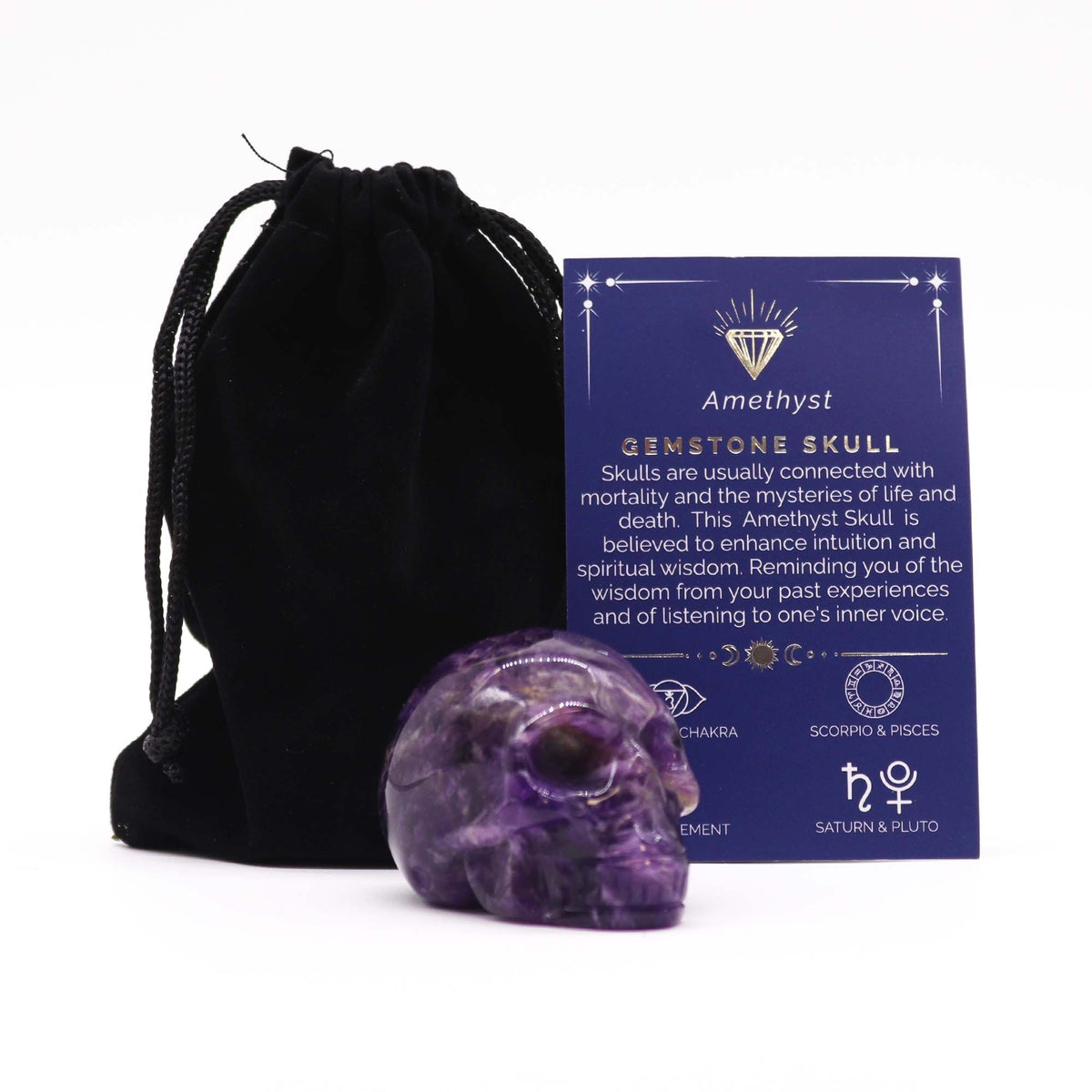 Amethyst Crystal Skull – Gemstone Skull 40mm
