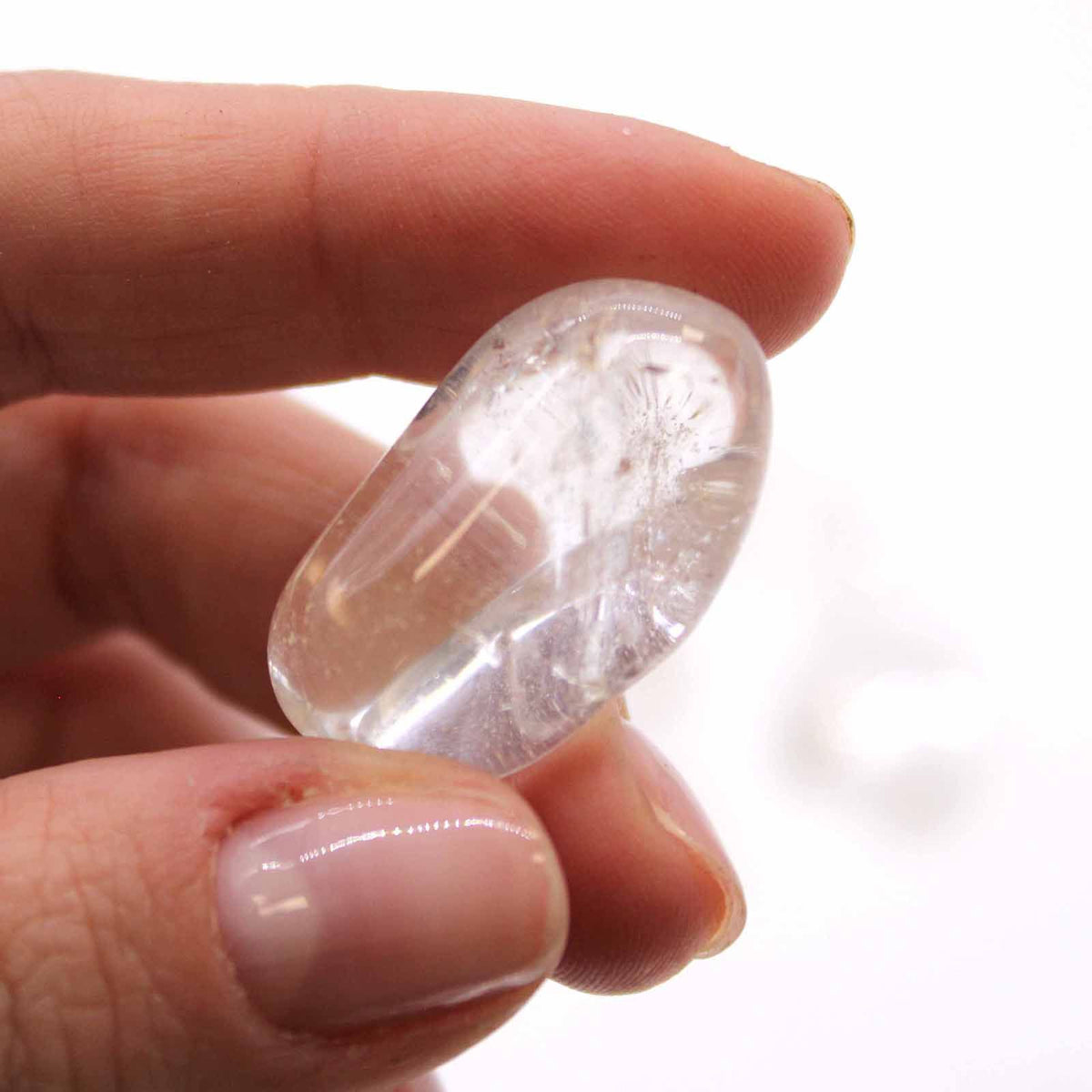 Grade A Clear Quartz Tumble Stone – Medium Crystal