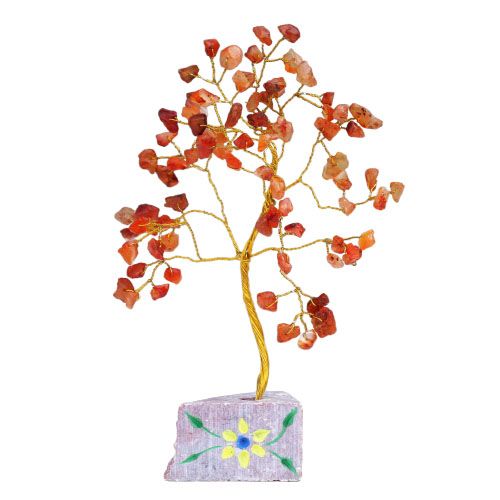 Carnelian Gemstone Tree – 80 Stone Crystal Tree