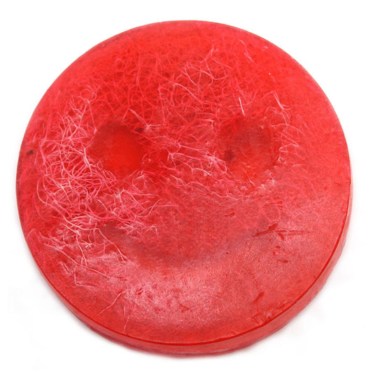 Strawberry & Guava Happy Scrub Exfoliating Loofah Soap 120g